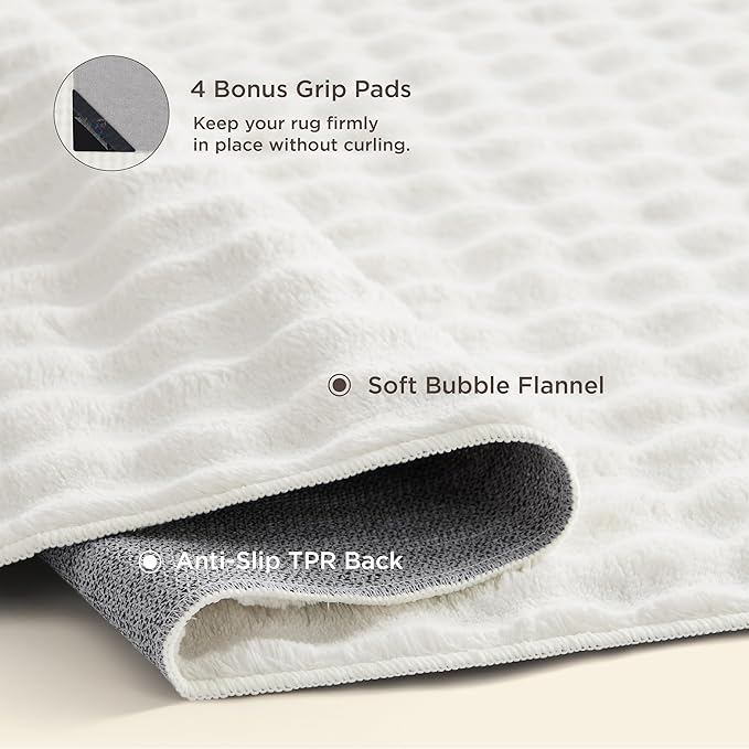 Bedsure 6x9 Fluffy Area Rugs for Living Room, Machine Washable Rugs, Non-Slip - Image 4