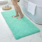 Bathroom Runner Rug 24x70 Spa Blue Non Slip Fluffy Long Bath Mat - Image 8
