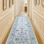Fame Living Cream Green Oushak Runner Rug, Modern Runners, Small Rugs, Short by FameLiving%7COushakRugs