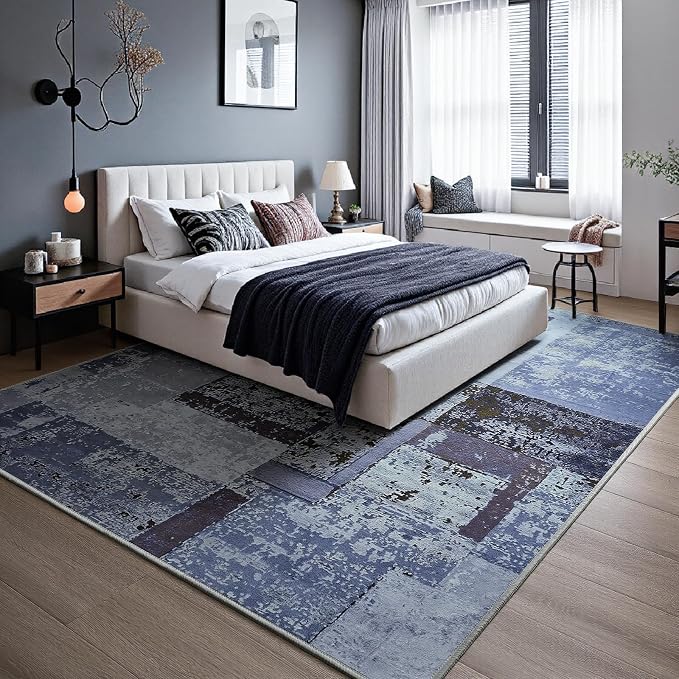 LOCHAS Rug for Living Room 6x9, Washable Soft Area Rugs for Bedroom, Abstract - Image 4