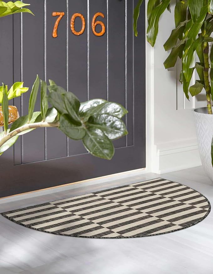 Unique Loom Outdoor Striped Collection Area Rug - Image 4