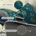 Peacock Area Rug 5x7-5x7 Rug, Peafowl Rugs - Image 6