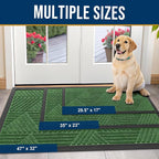 Kitinjoy Front Door Mat Outside Entrance, Sturdy Natural Dirt Trapper, Heavy - Image 2
