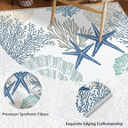Tritard Coastal Area Rugs Nautical Beach Themed Non-Slip Machine Washable Rugs - Image 3