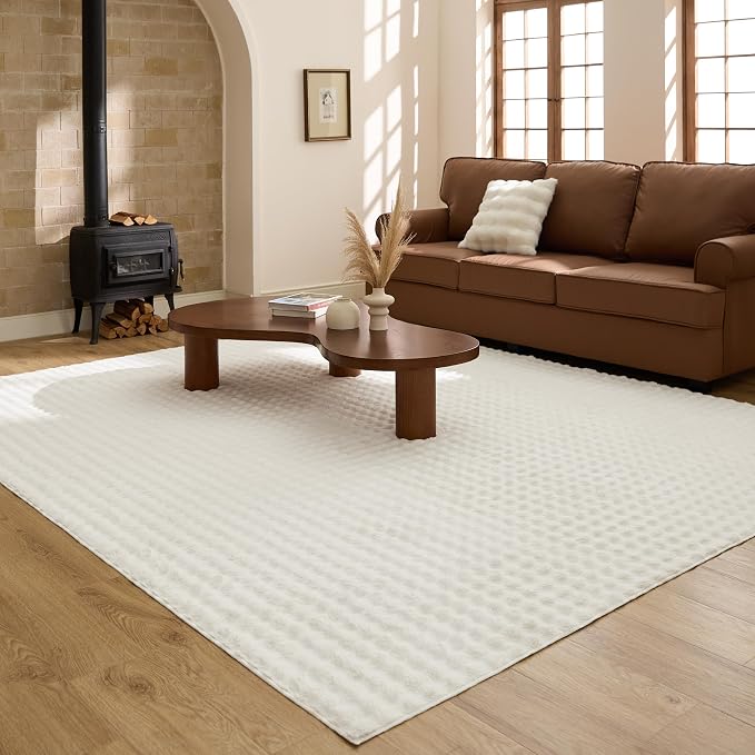 Bedsure 6x9 Fluffy Area Rugs for Living Room, Machine Washable Rugs, Non-Slip - Image 2