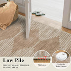 HelloTree Hallway Runner Rug，2x6 Moroccan Modern Stripe Carpet Washable Machine - Image 5
