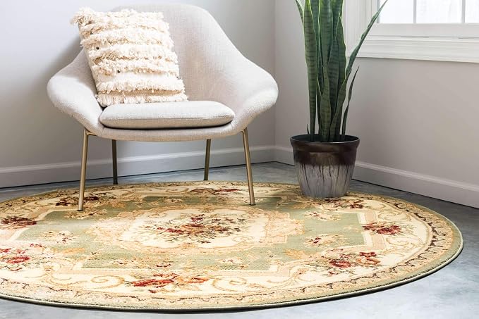 Unique Loom Versailles Collection Traditional Classic Floral Motif Area Rug - Image 5