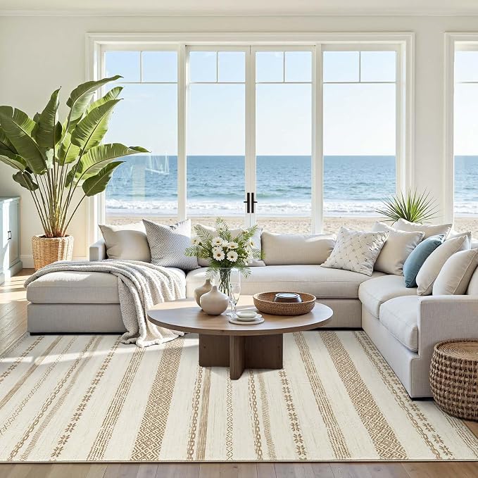 jinchan Moroccan Boho 6x9 Area Rugs by JINCHAN