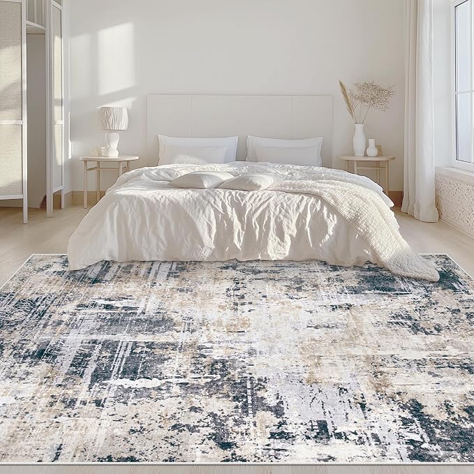 Area Rugs 5x7 Living Room: Washable Rug Modern Abstract Rugs Soft Non Slip - Image 3
