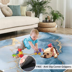 6x9 Abstract Marble Living Room Rug - Image 5