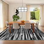 YIHOUSE 6×9 Ft Area Rugs for Living Room: Modern Abstract Black Grey and White - Image 3