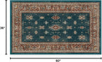 RUGGABLE Washable Vintage Area Rug – Verena Teal Blue 3x5, Stain-Resistant - Image 3