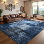 DweIke Washable Area Rugs for Living Room, 6x9 Large Bedroom Rugs, Geometric - Image 2