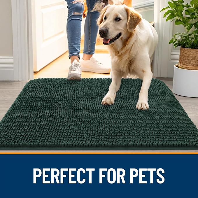 OLANLY Dog Door Mat for Muddy Paws 70x46, Absorbs Moisture and Dirt, Absorbent - Image 6