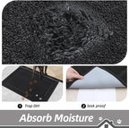 BEQHAUSE Dog Door Mat for Muddy Paws 20"x32" Dirt Trapper Absorbent Doormat Non - Image 3