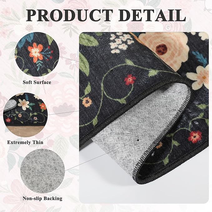 DUKINO 6x9 Area Rug, Floral Rugs - Image 8
