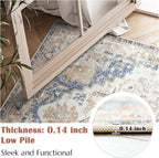 jinchan Kelda Runner Rug 3x8 Vintage Hallway Rug Washable Runner Retro Floor - Image 3