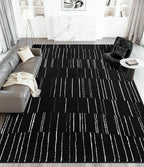 YIHOUSE 6x9 Abstract Line Area Rug, Modern Washable Stain Resistant Rugs Non - Image 9