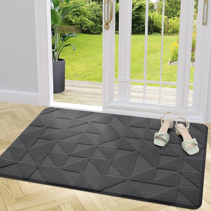 OLANLY Door Mats Indoor, Dirt Resist, Entrance Washable Mat, Low-Profile Inside by OLANLY