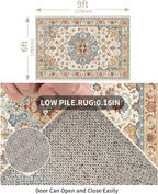 Enkor Area Soft Rugs 6x9 Washable Non Slip Boho Floor Rugs - Image 2