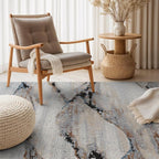 Rugshop Contemporary Gray Striated Area Rug Kid & Pet Friendly 4' x 6' Ideal - Image 7