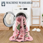 Lahome Floral Living Room Rugs, Non-Slip Washable Rugs Stain Resistant Throw - Image 4