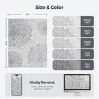 WITSHOCK 7x10 Washable Rug for Living Room, Modern Floral Distress Print - Image 6