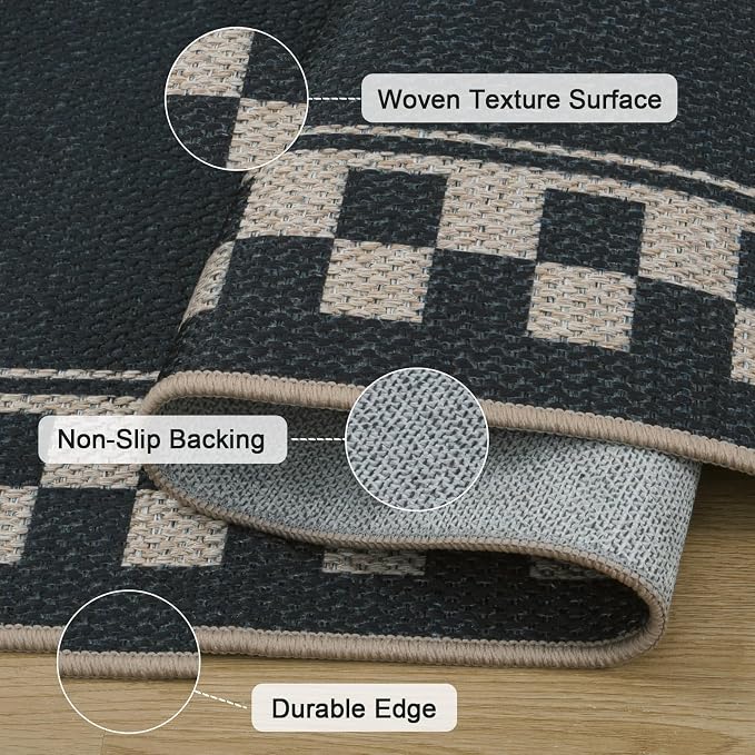 OJIA Easy Jute 5x7 Area Rugs, Washable Outdoor Patio Rug - Image 3