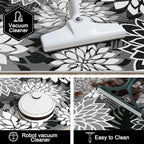 3x5 Washable Rug for Living Room Tropical Botanical Modern Floral Chenille Area - Image 5