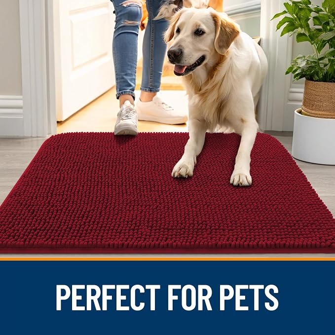 OLANLY Dog Door Mat for Muddy Paws 54x24, Absorbs Moisture and Dirt, Absorbent - Image 6