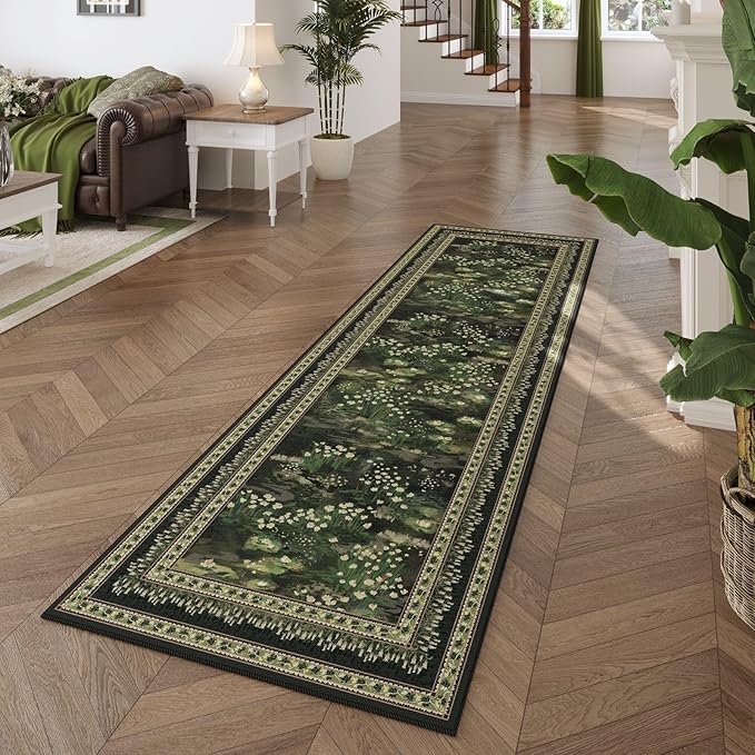Rugcomf 2x6 Runner Rug Impressionist-Style Vintage Kitchen Rugs Non Slip - Image 4