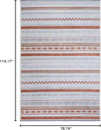 Alfa Rich 7x10 Beige Terracotta Washable Area Rugs - Image 2