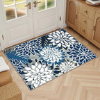 2x3 Washable Small Rug Tropical Botanical Modern Floral Indoor Chenille Door - Image 6