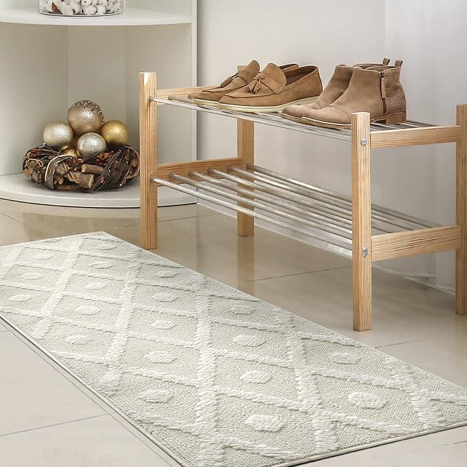 Antep Rugs Palafito 2x5 Geometric Shag Diamond High-Low Pile Textured Indoor by AntepRugs