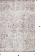 Loloi Loren Collection LQ-04 Silver/Slate 7'-6" x 9'-6" Area Rug - Image 2