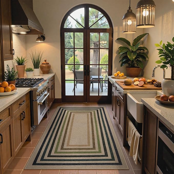 Lahome Modern Geometric Easy Jute Entryway Rug, 3x5 Washable Farmhouse Kitchen - Image 7