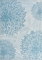 WITSHOCK 10x14 Washable Rug for Living Room, Modern Floral Distress Print - Image 7