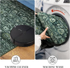 Runner Rug 2.6x18, Dark Green Washable Long Hallway Rug Runner Non-Slip Soft - Image 5