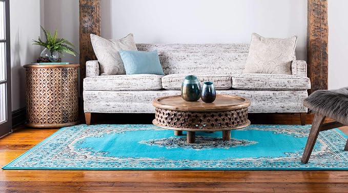 Unique Loom Reza Collection Traditional Persian Style Area Rug, 4 x 6 ft - Image 3