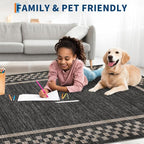 GarveeHome Area Rug 10x13 Living Room Rug Modern Bordered Soft Large Area Rugs - Image 3