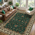 Tangsoo 5x7 Washable Rug, Floral Vintage Large Area Rugs by Tangsoo