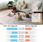 8x10 Machine Washable Area Rug for Living Room, Kids and Pets Friendly for - Image 7