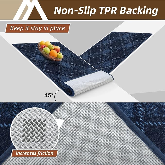 COSY HOMEER Plaid Door Mat 20" x 32", Dirt Trapper Entryway Rugs, Non-Slip - Image 5