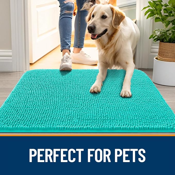 OLANLY Dog Door Mat for Muddy Paws 44x24, Absorbs Moisture and Dirt, Absorbent - Image 6
