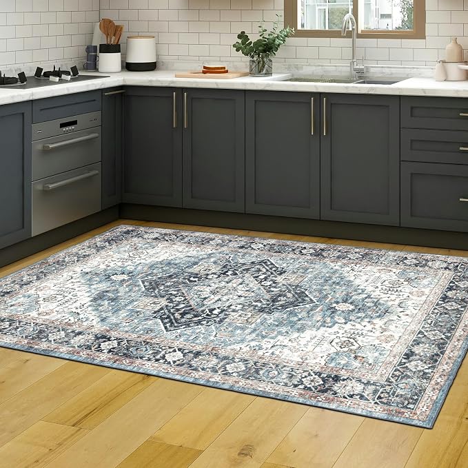 Area Rug 3×5, Vintage Boho Rug, Ultra-Soft Low Pile, Non Slip, Stain Resistant - Image 7