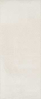 Abani Cream Area Rug for Living Room, Bedroom- Zen Reiki Pattern- 2'6" x 6' - Image 2