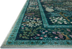 Loloi Rifle Paper Co. Canopy Collection CNP-05 Teal 2'-3" x 5' Accent Rug - Image 3
