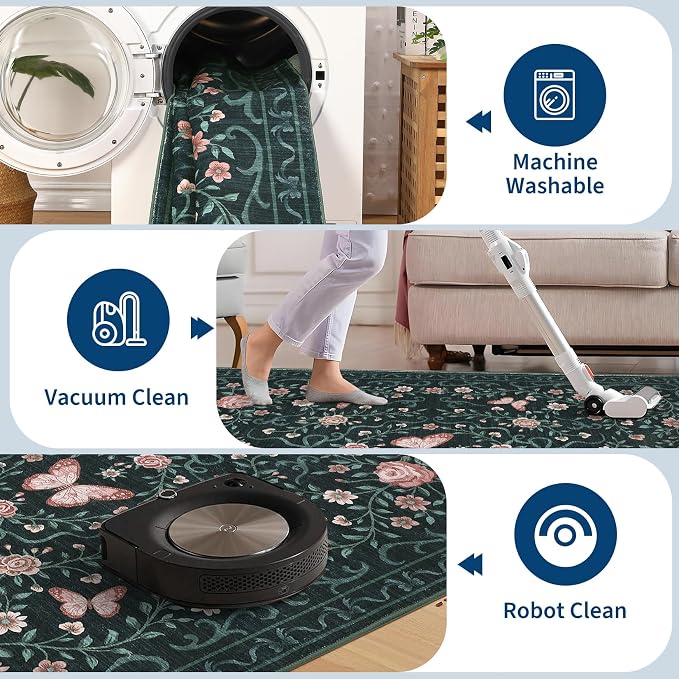 GarveeHome Washable Runner Rug 2x6 Non Slip Hallway Runners Stain Resistant Low - Image 7
