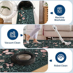 GarveeHome 2x3 Floral Area Rug Non Slip Entryway Mat Low Pile Stain Resistant - Image 7