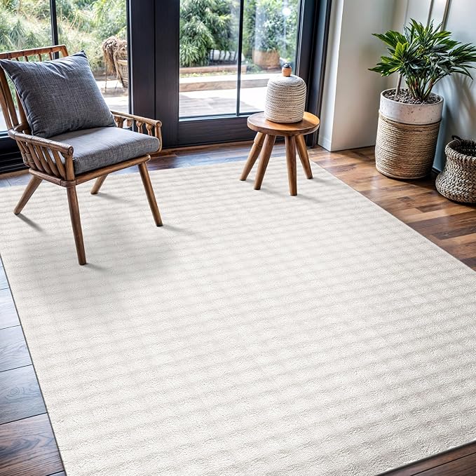CAMILSON Modern White Non Slip Rug 4x6 Ultra Soft High Pile Area Rugs Non Skid - Image 8